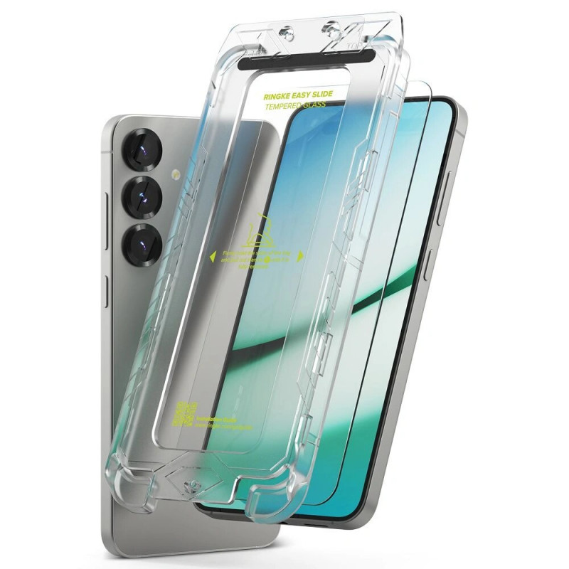 Ringke Easy Slide Ενισχυμένο Γυαλί για Samsung Galaxy S24 / S25, Διαφανές (2 τεμ.)