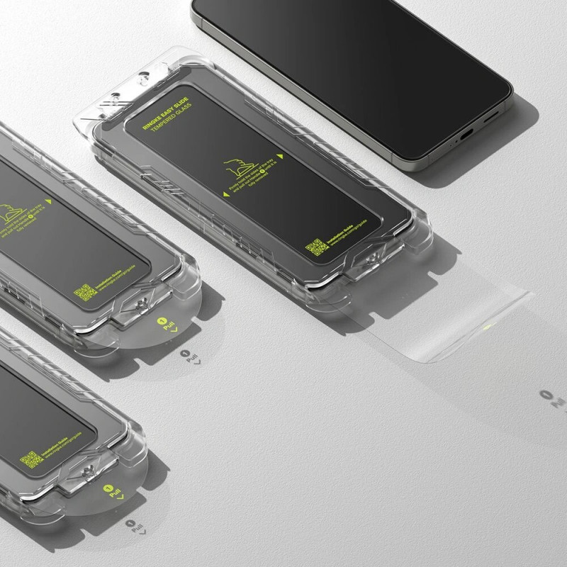 Ringke Easy Slide Ενισχυμένο Γυαλί για Samsung Galaxy S24 / S25, Διαφανές (2 τεμ.)