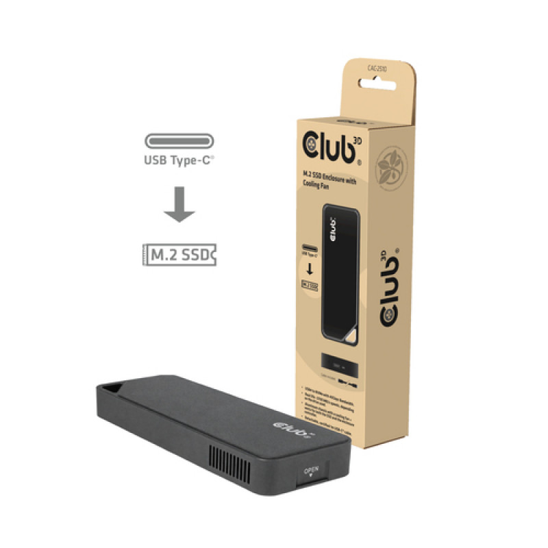 Θήκη Club3D CAC-2510 M.2 NVMe SSD με ανεμιστήρα, USB4
