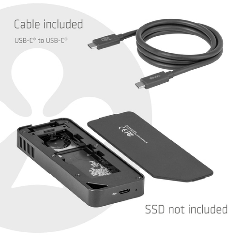 Θήκη Club3D CAC-2510 M.2 NVMe SSD με ανεμιστήρα, USB4