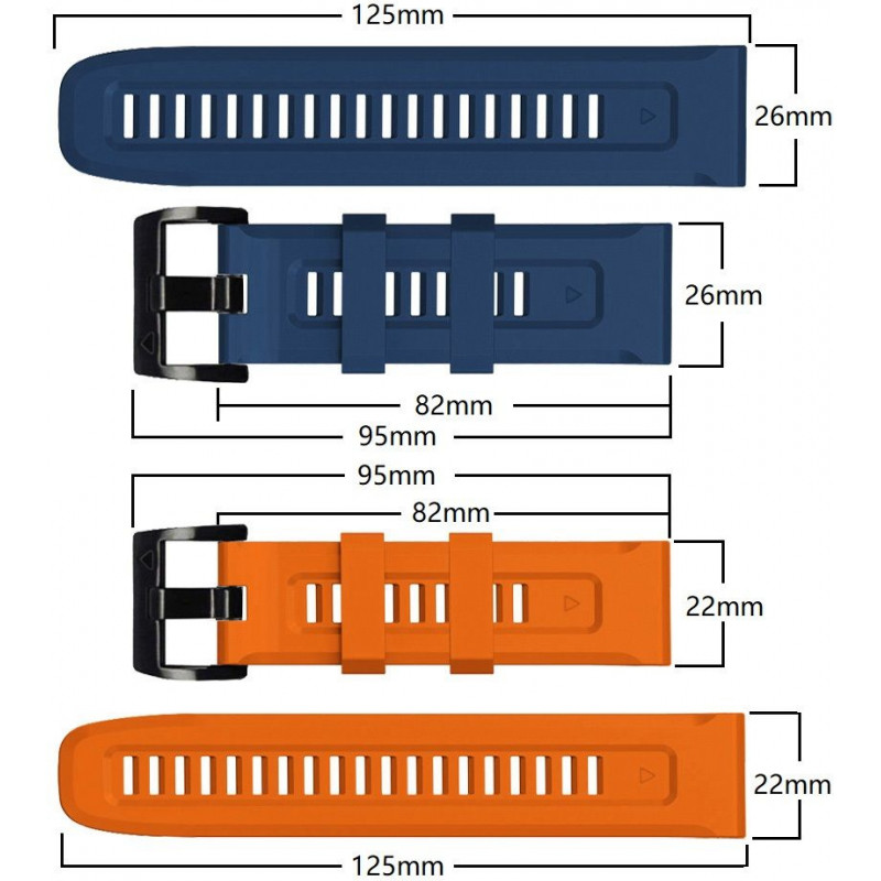Tech-Protect Iconband THP927NAVBLU Λουράκι για Garmin Fenix 5/6/6 Pro/7, Μπλε Ναυτικό