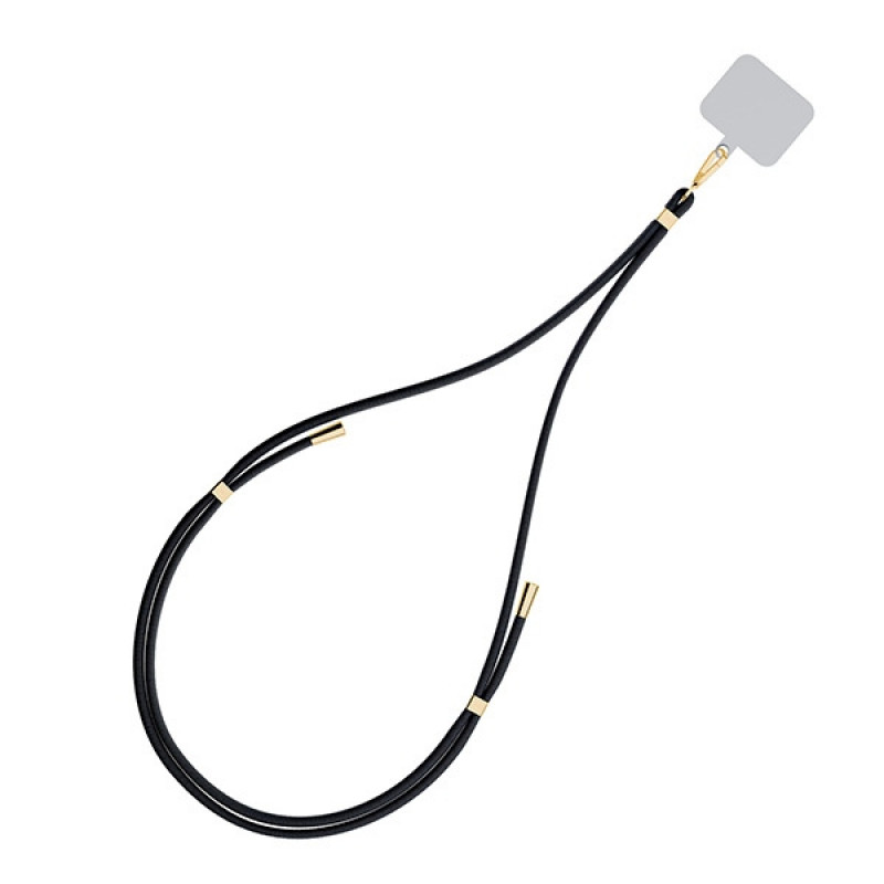 3MK EasyClip κορδόνι για κινητό, μαύρο / χρυσό