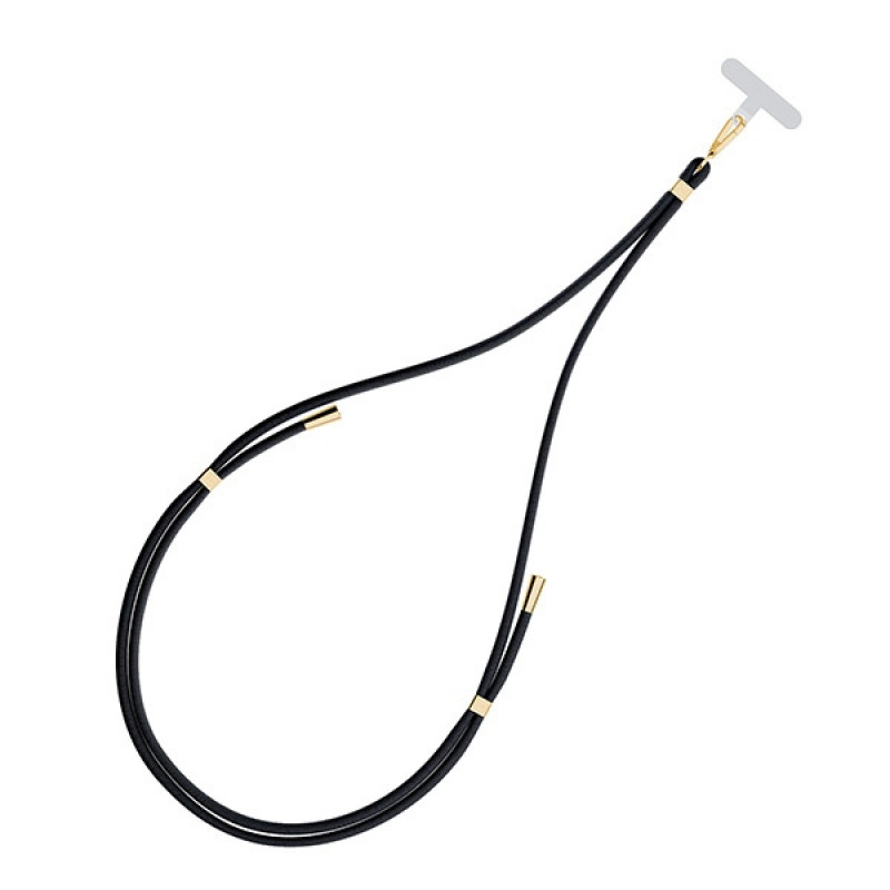 3MK EasyClip κορδόνι για κινητό, μαύρο / χρυσό