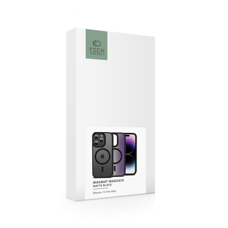 Θήκη Tech-Protect Magmat MagSafe THP2262 για Apple iPhone 15 Pro Max, μαύρη ματ