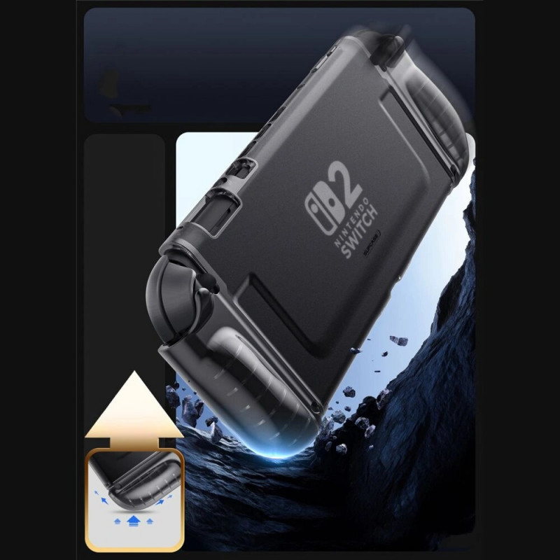 Θήκη Supcase Crystal για Nintendo Switch 2, Frost Black