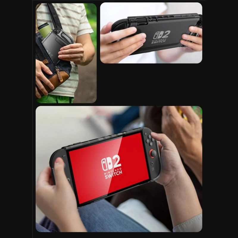 Θήκη Supcase Crystal για Nintendo Switch 2, Frost Black