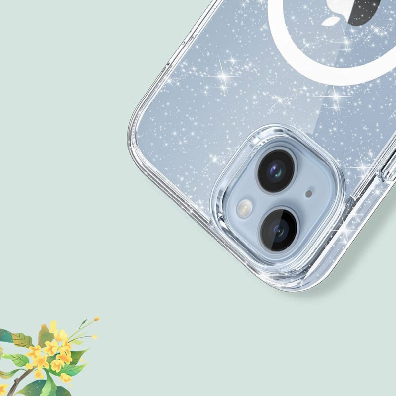 Θήκη Tech-Protect FlexAir Hybrid MagSafe για Apple iPhone 15, Διαφανής με Γκλίτερ