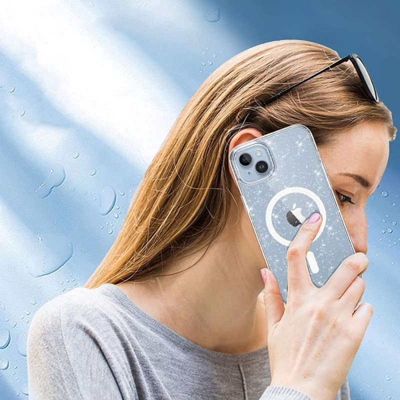 Θήκη Tech-Protect FlexAir Hybrid MagSafe για Apple iPhone 15, Διαφανής με Γκλίτερ