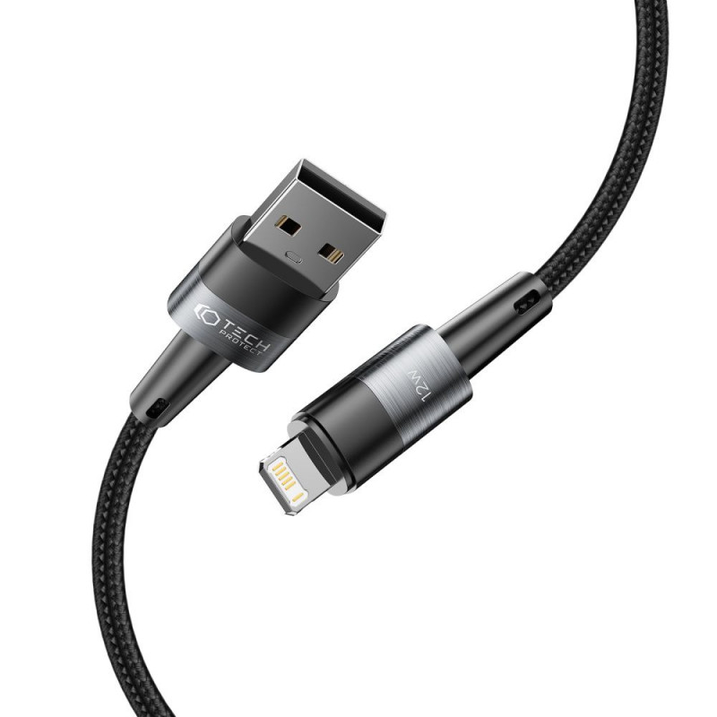 Καλώδιο Tech-Protect UltraBoost USB-A/Lightning 12W 2.4A 100 cm, Γκρι
