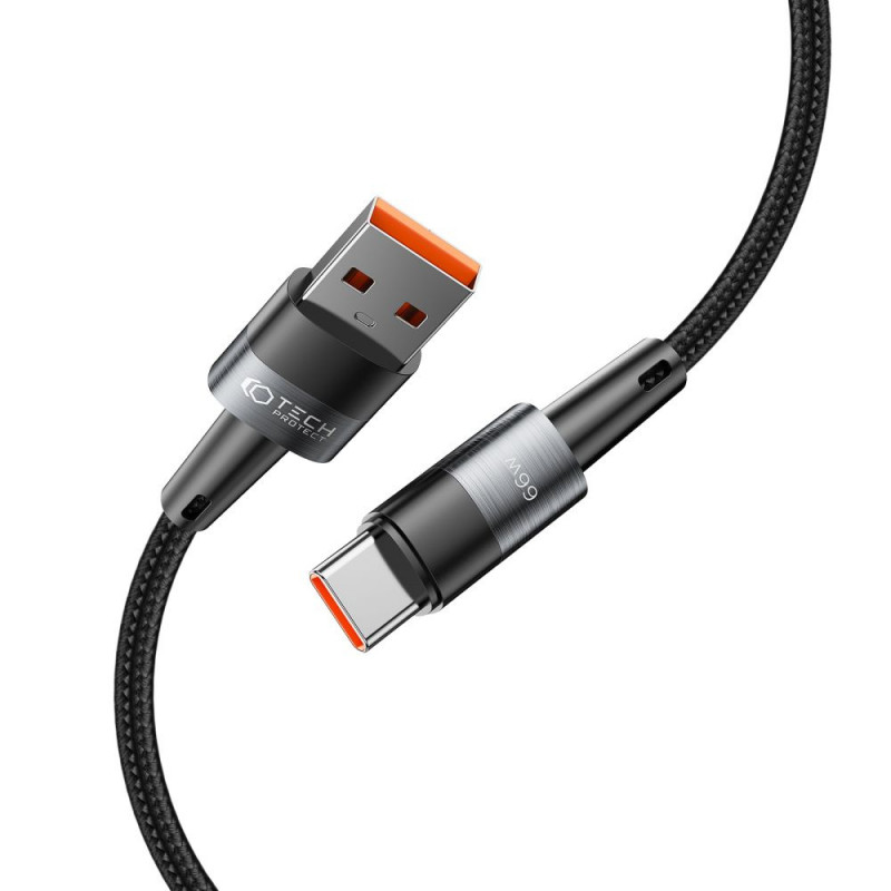Καλώδιο Tech-Protect UltraBoost USB-A/USB-C 66W 6A 100 cm, γκρι