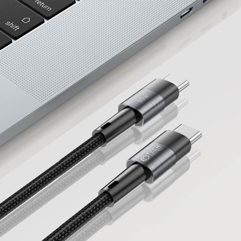 Καλώδιο Tech-Protect UltraBoost USB-C/USB-C PD 60W 3A 25 cm, γκρι
