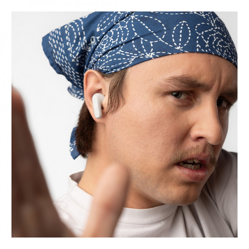 Skullcandy Rail True Wireless In-Ear Ακουστικά S2RLW-Q751, Bone/Orange Glow
