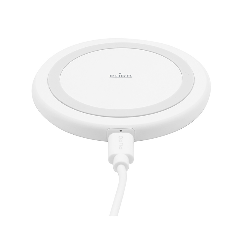 Σταθμός ασύρματης φόρτισης PURO Qi 10W, Λευκό