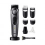 Braun BeardTrimmer 7 BT7420 Τριμερ Γενειάδας με Εργαλεία Κουρέα, Πλενόμενο, Επαναφορτιζόμενο, Γκρι