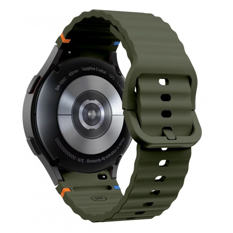 Tech-Protect Λουράκι σιλικόνης Sport THP3054 για Samsung Galaxy Watch 4/5/5 Pro/6/7/FE, Army Green