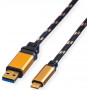 Καλώδιο ROLINE GOLD USB 3.2 Gen 1, USB-A σε USB-C, αρσενικό/αρσενικό, 2 m (11.02.9093)