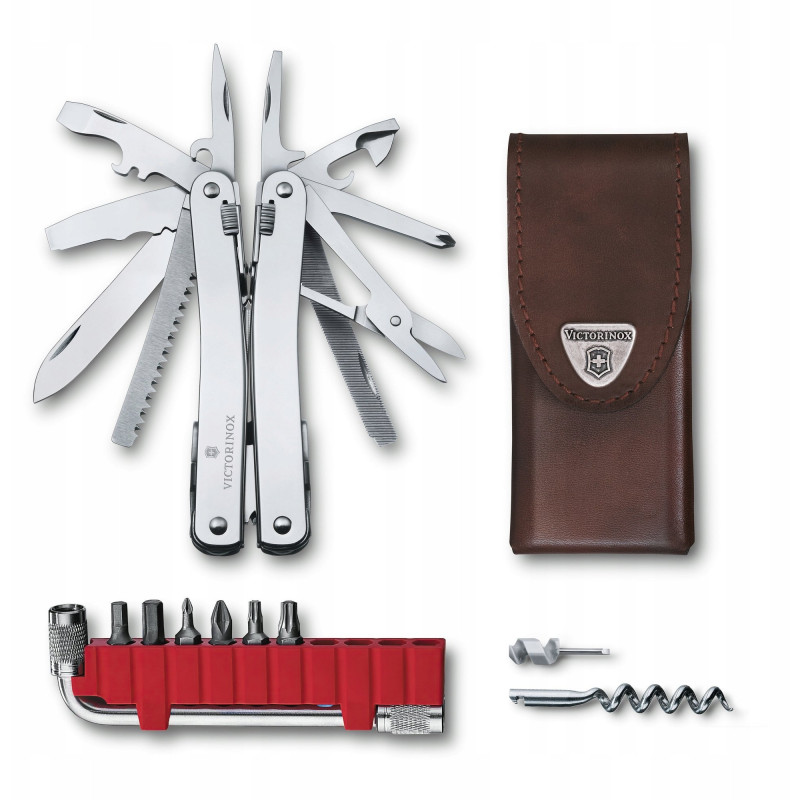 Victorinox Swiss Tool Spirit X Plus πολυεργαλείο, ανοξείδωτο ατσάλι, δέρμα, 105 mm (3.0235.L)