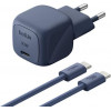 Belkin BoostCharge φορτιστής USB-C PD 30 W με PPS και καλώδιο USB-C 2 m (WCA008KQ2MBL-B6)