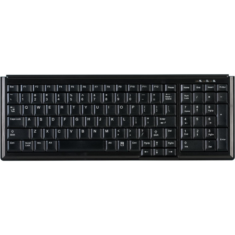 Active Key AK-7000-U-B/CH Μίνι επιτραπέζιο πληκτρολόγιο, ενσύρματο, USB, ελβετική διάταξη, μαύρο