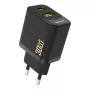Dudao A27TEU PD 30W GaN επιτοίχιος φορτιστής, USB-A + USB-C, μαύρος