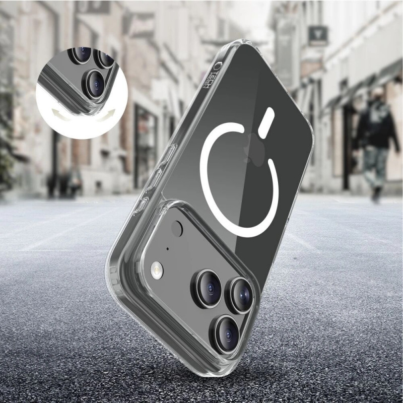 Θήκη Tech-Protect Flexair Hybrid MagSafe για Apple iPhone 17 Pro, Διάφανη