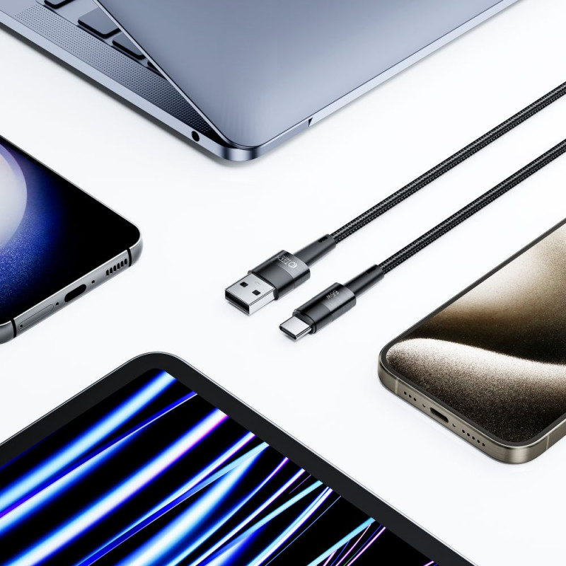 Καλώδιο Tech-Protect Ultraboost USB-A / USB-C, 66W, 6A, 50 cm, γκρι