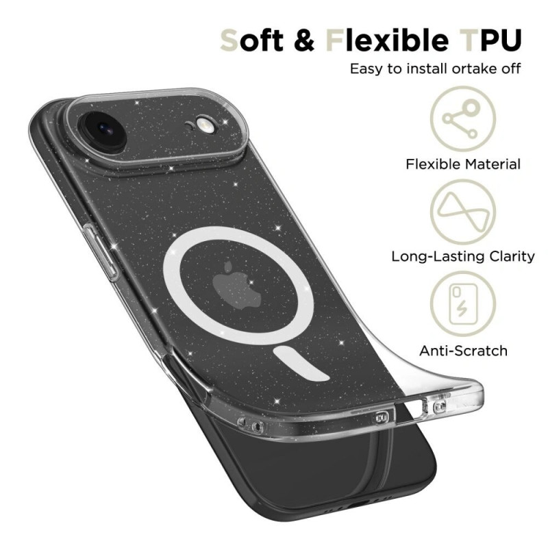 Θήκη Tech-Protect FlexAir MagSafe για Apple iPhone Air, διάφανη με glitter