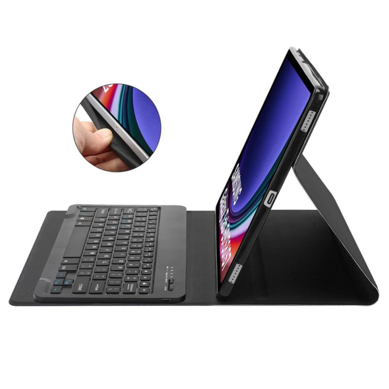 Θήκη Tech-Protect SmartCase Pen για Samsung Galaxy Tab S9 FE+ με πληκτρολόγιο, μαύρη