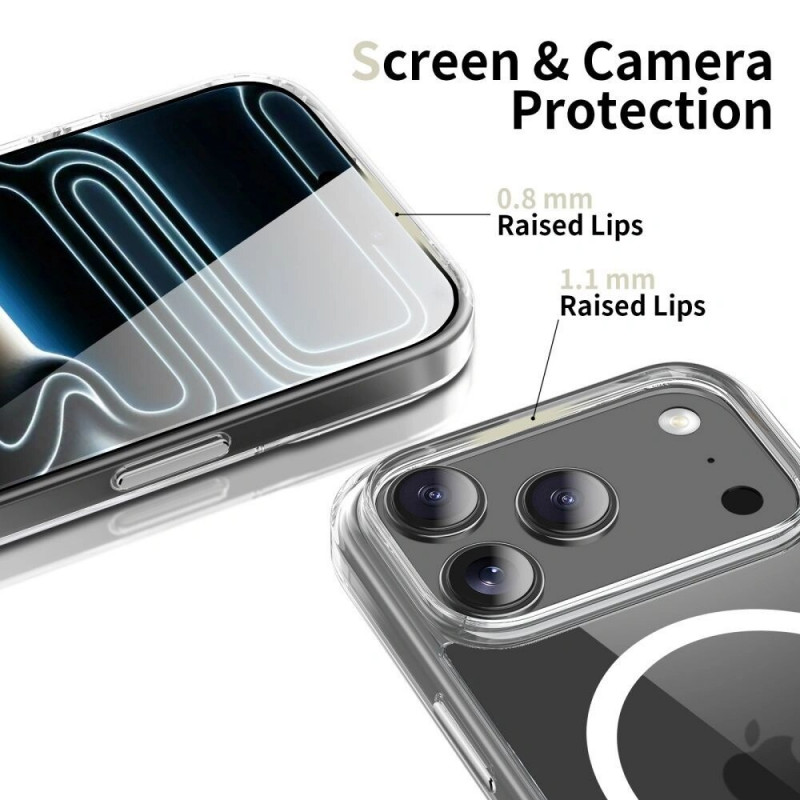 Θήκη Tech-Protect Flexair Hybrid CC MagSafe για Apple iPhone 17 Pro, διάφανη