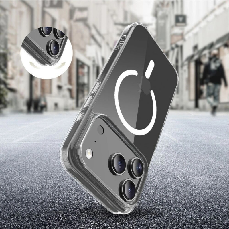 Θήκη Tech-Protect Flexair Hybrid CC MagSafe για Apple iPhone 17 Pro, διάφανη