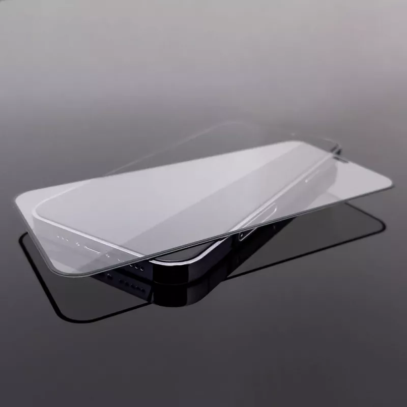 Wozinsky Full Glue Case Friendly Ανθεκτικό Γυαλί με Πλαίσιο για iPhone 15 Pro Max, μαύρο