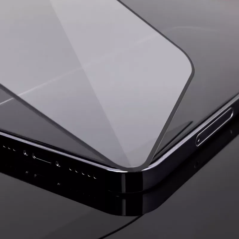 Wozinsky Full Glue Case Friendly Ανθεκτικό Γυαλί με Πλαίσιο για iPhone 15 Pro Max, μαύρο