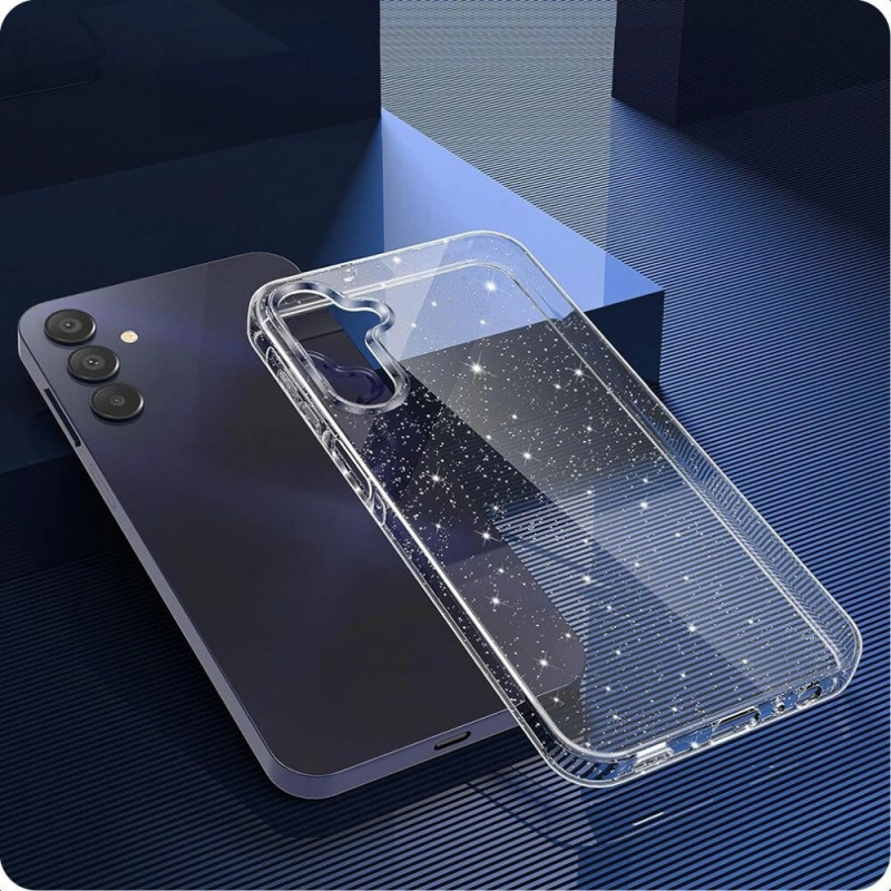 Θήκη Tech-Protect FlexAir για Samsung Galaxy S25, διάφανη με glitter