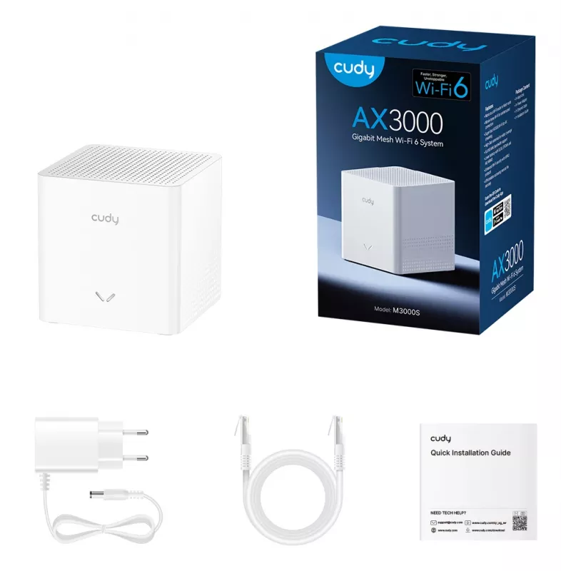 CUDY M3000S AX3000 Wi-Fi 6 σύστημα mesh, 1-pack