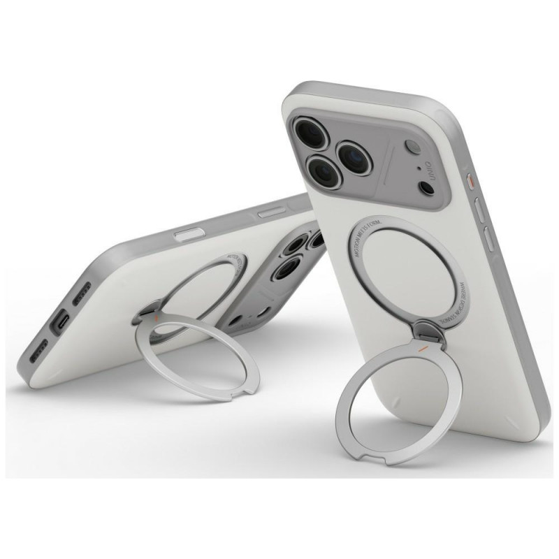 Θήκη UNIQ Elix για Apple iPhone 18 Pro Max / 17 Pro Max, με περιστρεφόμενο kickstand 360°, ανοιχτό γκρι