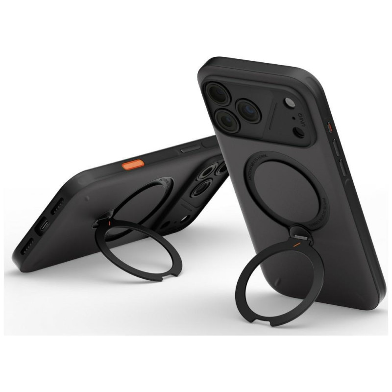 Θήκη UNIQ Elix για Apple iPhone 18 Pro Max / 17 Pro Max, περιστρεφόμενο kickstand 360°, γκρι