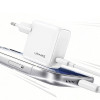 USAMS CC339 T76 φορτιστής τοίχου GaN USB-C 45W με καλώδιο SJ711 USB-C σε USB-C (1 m), λευκός