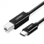 Καλώδιο εκτυπωτή Ugreen US241 USB-C 2.0 σε USB-B, 1 m, μαύρο