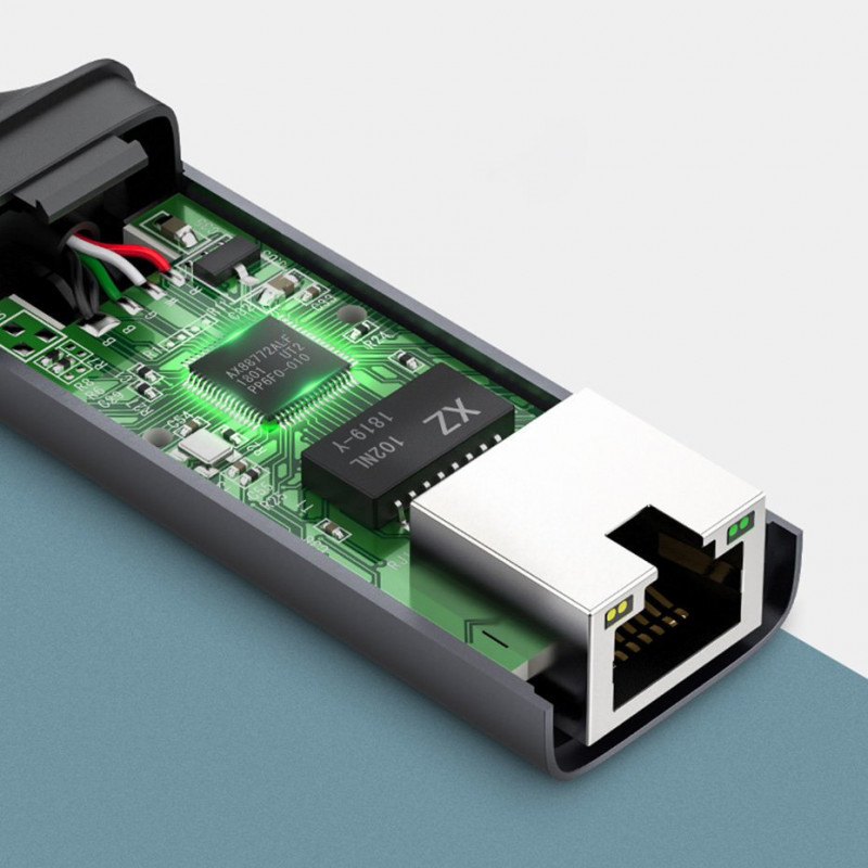 Προσαρμογέας δικτύου Ugreen CM199 USB-C σε RJ45 Gigabit Ethernet, 1000 Mbps, γκρι