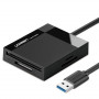 Ugreen CR125 αναγνώστης καρτών USB 3.0, SD / microSD / CF / MS, μαύρος
