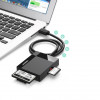 Ugreen CR125 αναγνώστης καρτών USB 3.0, SD / microSD / CF / MS, μαύρος