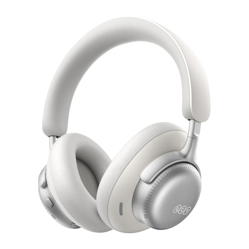 QCY H6 Ultra ασύρματα ακουστικά over-ear, adaptive ANC, Bluetooth 6.0, λευκά