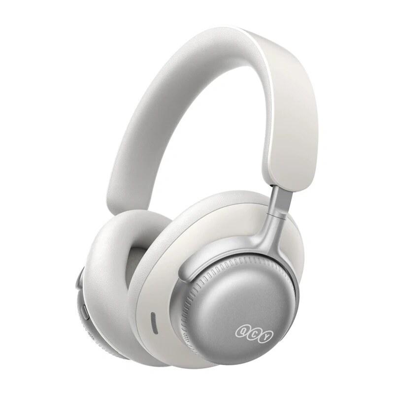 QCY H6 Ultra ασύρματα ακουστικά over-ear, adaptive ANC, Bluetooth 6.0, λευκά