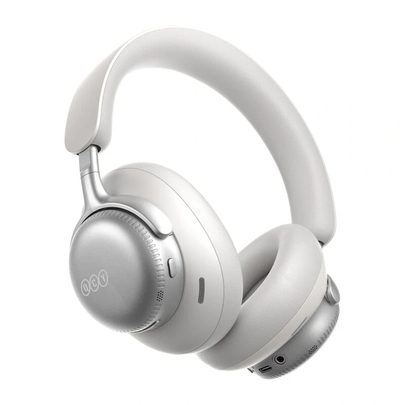 QCY H6 Ultra ασύρματα ακουστικά over-ear, adaptive ANC, Bluetooth 6.0, λευκά