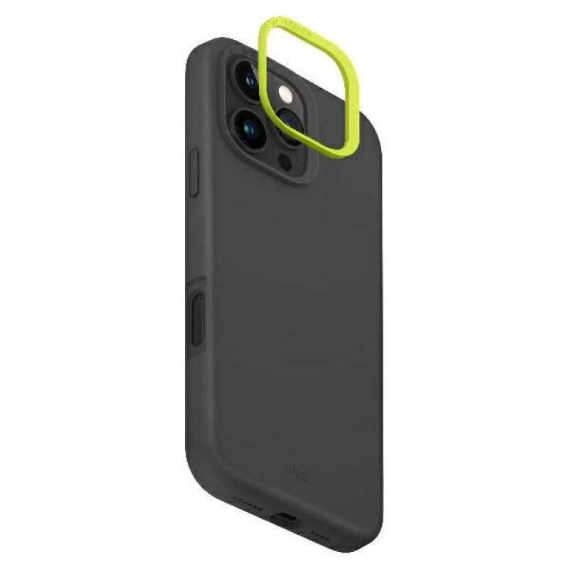 Θήκη UNIQ Lino Hue για Apple iPhone 16 Pro, φόρτιση Magclick, ανθρακί γκρι