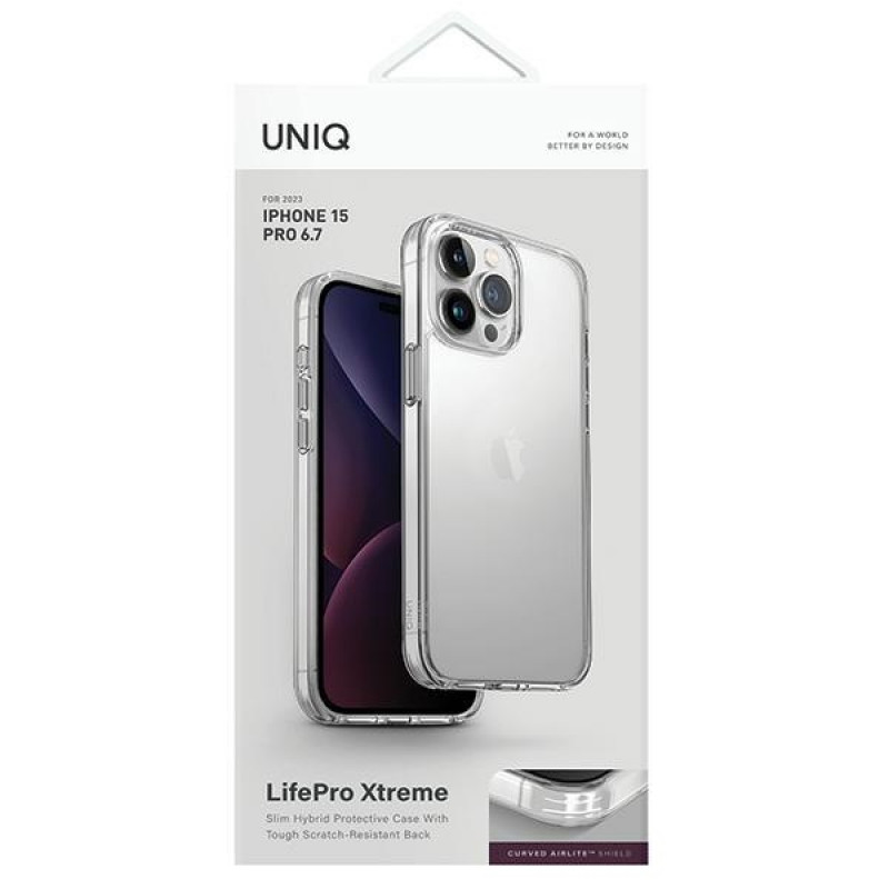 Θήκη UNIQ LifePro Xtreme για Apple iPhone 15 Pro Max, crystal clear, διαφανής