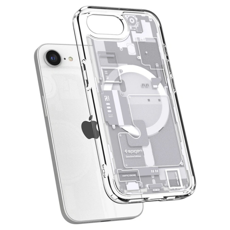 Θήκη Spigen Ultra Hybrid Mag MagSafe για Apple iPhone 17e / 16e, Zero One, Λευκή