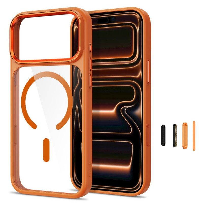 Θήκη Tech-Protect Magmat MagSafe CC για Apple iPhone 17 Pro Max / 18 Pro Max, Cosmic Orange / διάφανη