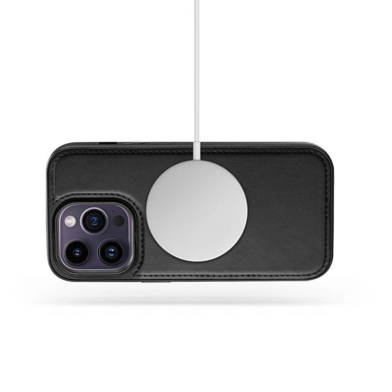 Θήκη πορτοφόλι Tech-Protect Wallet MagSafe για Apple iPhone 17e / 16e, μαύρο ματ