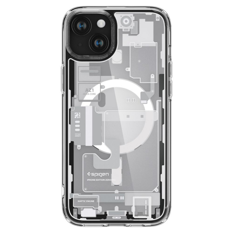 Θήκη Spigen Ultra Hybrid Mag με MagSafe για Apple iPhone 15 Plus / 14 Plus, Zero One, Λευκή